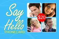 Say Hello phone card $20 - International Calling Cards