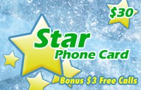 Star Phone Card $30 - International Calling Cards