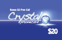 Crystal Phone Card $20 - International Calling Cards