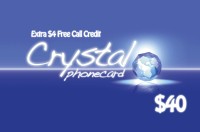 Crystal Phone Card $40 - International Calling Cards