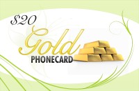 Gold Phone Card $20 - International Calling Cards