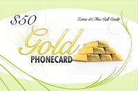 Gold Phone Card $50 - International Calling Cards