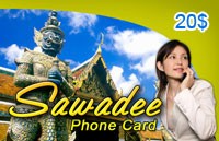 Sawadee Phone Card $20 - International Calling Cards