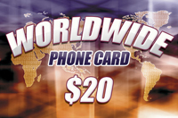 Worldwide Phone Card $20 - International Calling Cards