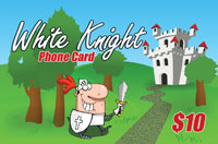 White Knight Phone Card $10 - International Calling Cards